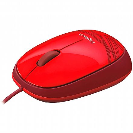 Mouse USB Logitech M105 - 1000dpi - Vermelho - 910-002959