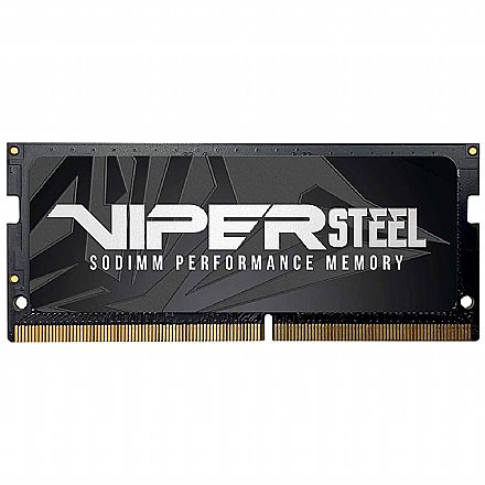 Memória SODIMM 16GB DDR4 3200MHz Patriot Viper Steel - para Notebook - CL18 - PVS416G320C8S