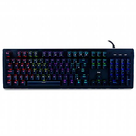 Teclado Mecânico Gamer Dazz Orion - ABNT2 - Iluminação RGB - Switch Azul - 62000022