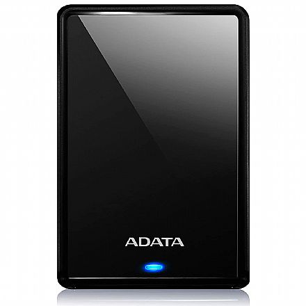 HD Externo 4TB Portátil Adata HV620S - Design Slim - USB 3.2 - Preto - AHV620S-4TU31-CBK