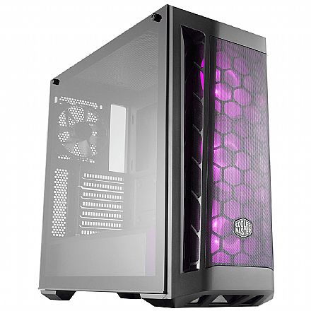Gabinete Cooler Master Masterbox MB511 - Vidro Temperado - Controlador e 3 Coolers ARGB - Mid Tower - MCB-B511D-KGNN-RGB