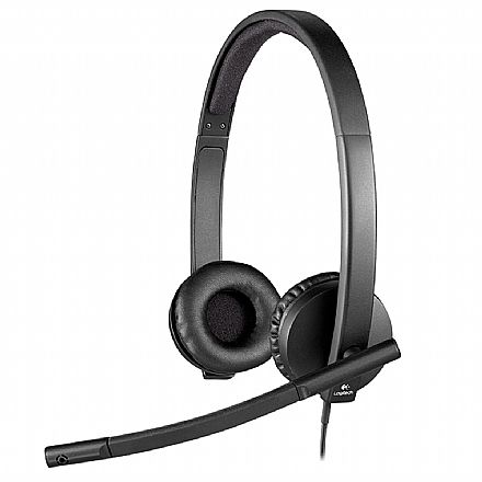 Headset Logitech H570E - com Microfone - USB - 981-000574