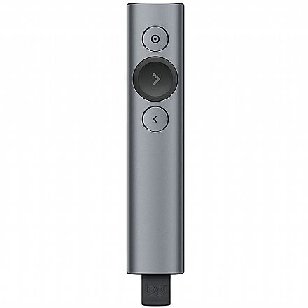 Apresentador de Slides Logitech Spotlight - Controle sem Fio com Laser - Bluetooth e Receptor USB - 910-005216
