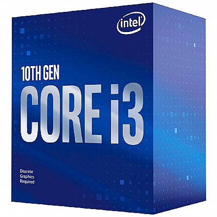 Intel® Core i3 10100F - LGA 1200 - 3.6GHz (Turbo 4.3GHz) Cache 6MB - 10ª Geração - BX8070110100F