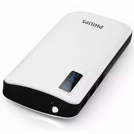 Power Bank Carregador Portátil Philips DLP6006/97 - 3 portas USB + Cabo Micro-USB - 11000mAh - Lanterna LED