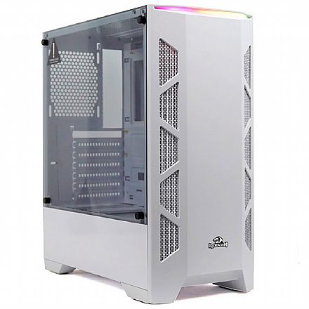 Gabinete Gamer Redragon Starscream - Lateral em Vidro Temperado - Branco - GC-610W