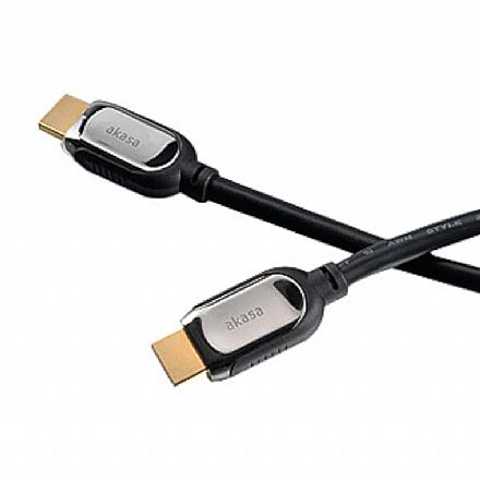 Cabo HDMI 1.4 - 2 metros - 1080p Full HD - Akasa AK-CBHD01-20