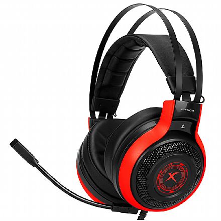 Headset Gamer Xtrike Blacklit GH-908 - 7.1 Surround - Conector USB e P2