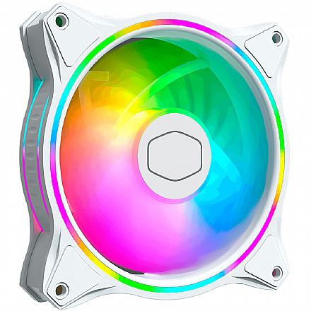 Cooler 120mm Cooler Master MasterFan MF120 Edição Halo White - RGB - MFL-B2DW-18NPA-R1