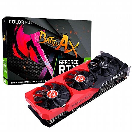 GeForce RTX 3060Ti 8GB GDDR6 256bits - Colorful NB-V Battle Ax - Selo LHR