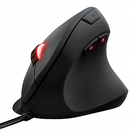 Mouse Gamer Ergonômico Vertical Trust GXT 144 Rexx - 10000dpi - 6 Botões Programáveis - RGB - T22991