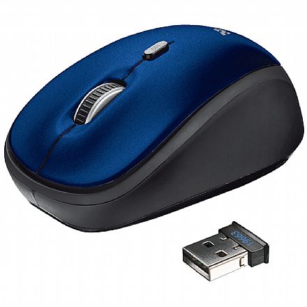 Mouse sem Fio Trust Yvi - 1600dpi - Azul - T19663