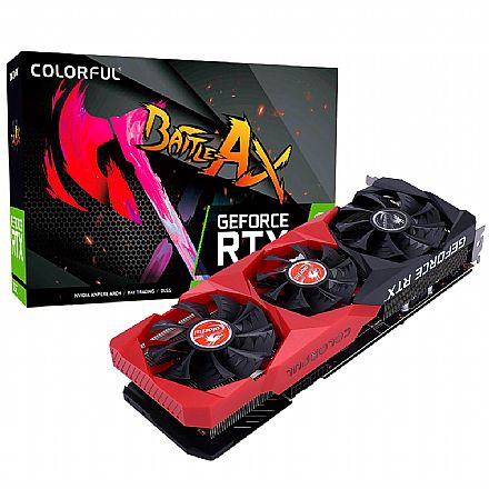GeForce RTX 3070 8GB GDDR6 256bits - Colorful Battle Ax G-I3070 NB-V - Selo LHR