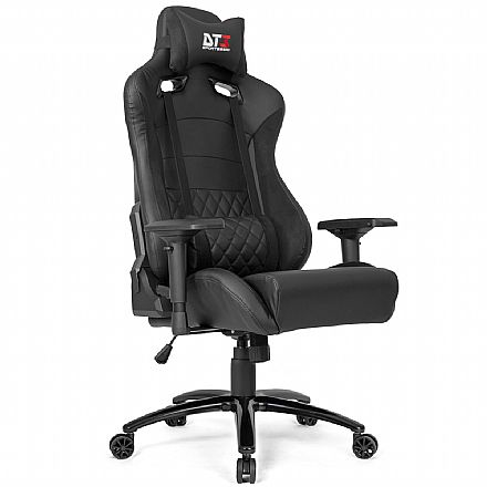 Cadeira Gamer DT3 Sports Ravena - Encosto Reclinável - Construção em Aço - Preta Suede 11586-1