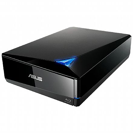 Gravador Blu-Ray e DVD Externo Asus BW-16D1X-U/BLK - Suporte M-Disc - USB 3.0