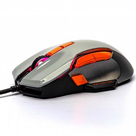 Mouse Gamer Motospeed V90 - 12000dpi - RGB - 8 Botões - Cinza - FMSMS0081CIZ