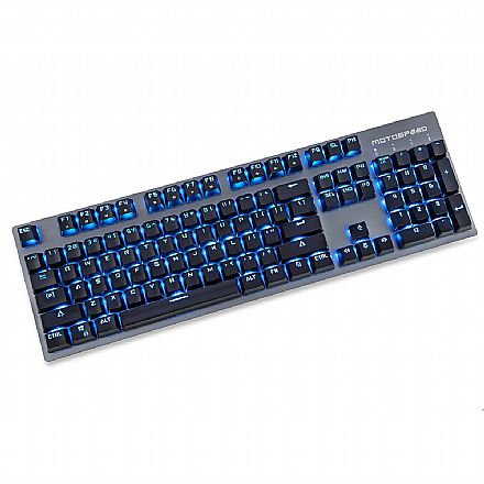 Teclado Mecânico Gamer Motospeed GK89 - Padrão US - LED Azul - Switch Azul - FMSTC0023AZL