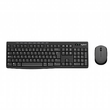 Kit Teclado e Mouse sem Fio Logitech - Teclado K270 + Mouse M170 - ABNT2 - 1000dpi - 920-004427 / 910-004940