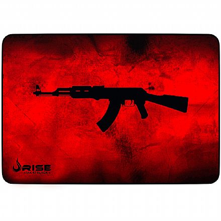 Mousepad Gamer Rise Mode AK47 - Grande: 420 x 290mm - Vermelho - RG-MP-05-AKR