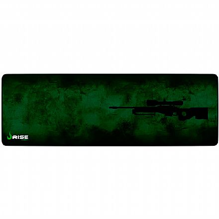 Mousepad Gamer Rise Mode Sniper - Extra Grande: 900 x 300mm - Verde - RG-MP-06-SNP