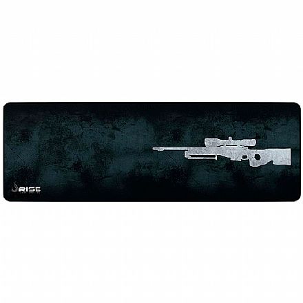 Mousepad Gamer Rise Mode Sniper - Extra Grande 900 x 300mm - Cinza - RG-MP-06-SPG