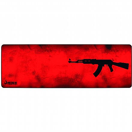 Mousepad Gamer Rise Mode AK47 - Extra Grande: 900 x 300mm - Vermelho - RG-MP-06-AKR