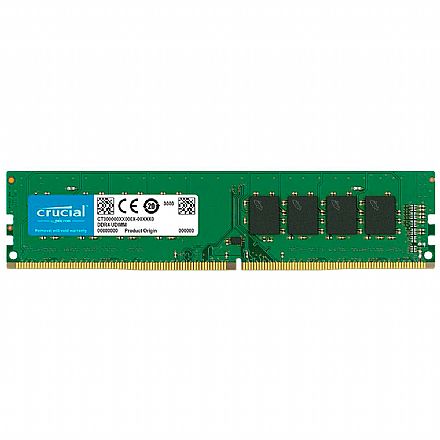 Memória 16GB DDR4 2666MHz Crucial - CL19 - CT16G4DFRA266 / CB16GU2666