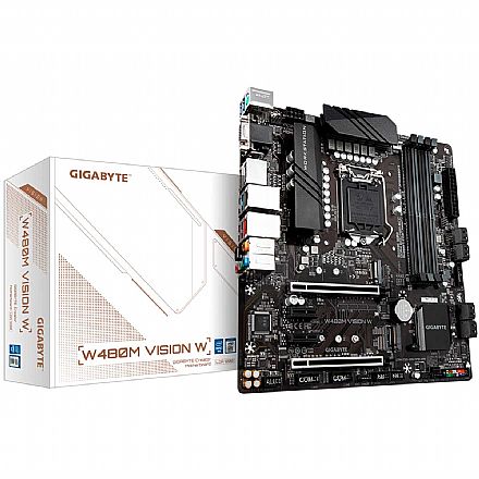 Placa Mãe Gigabyte Vision W W480M - (LGA1200 - DDR4 4266 OC) - Chipset Intel W480 Express - USB 3.2