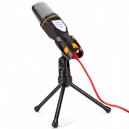 Microfone Condensador SF-666 - Conector P2 - com Tripé