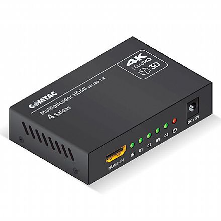 Multiplicador de Vídeo HDMI 4K - Splitter com 4 saídas - Comtac 9378