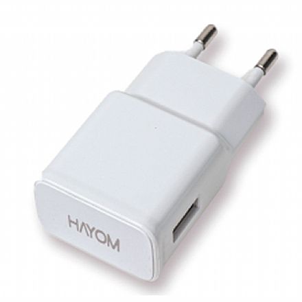 Carregador de Parede USB - Hayom CR1201 - USB de 2.1A - Branco - 121001