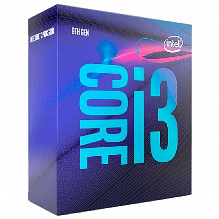 Intel® Core i3 9100 - LGA 1151 - 3.6GHz (Turbo 4.2GHz) - Cache 6MB - 9ª Geração - BX80684I39100