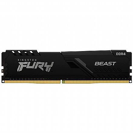 Memória 32GB DDR4 3000MHz Kingston Fury Beast - CL16 - KF430C16BB/32