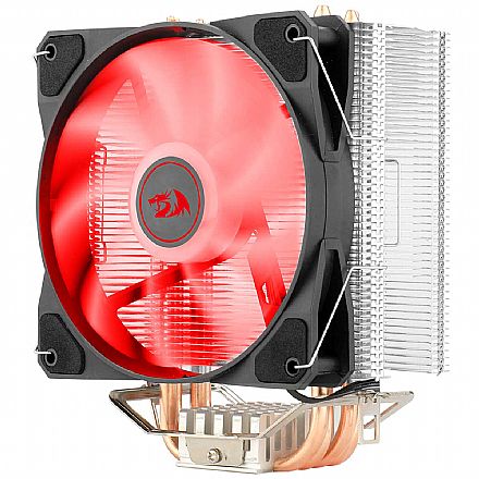 Cooler Redragon Tyr CC-9104R - (AMD / Intel) - LED Vermelho