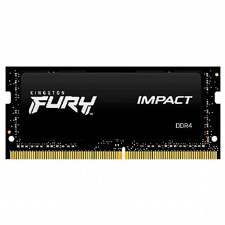 Memória SODIMM 16GB DDR4 2666MHz Kingston Fury Impact - para Notebook - CL15 - KF426S15IB1/16