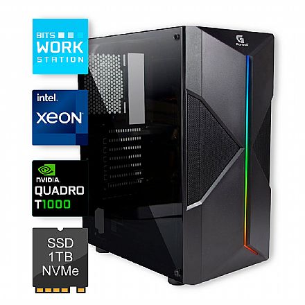 Computador WorkStation Bits 2025 - Intel® Xeon® E2324G, 32GB, SSD 1TB, Nvidia Quadro T1000 , Windows 11 Professional