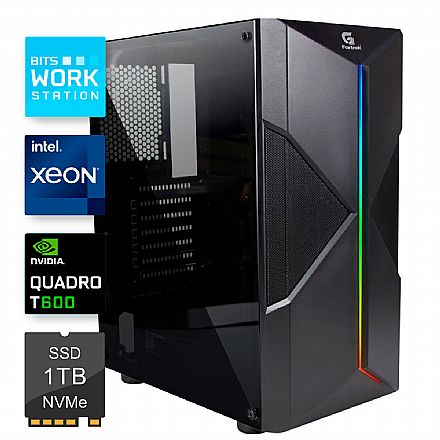 Computador WorkStation Bits 2025 - Intel® Xeon® E2324G, 16GB, SSD 1TB, Nvidia Quadro T600