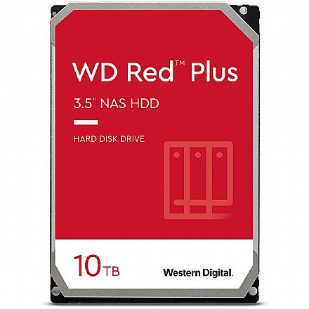 HD 10TB NAS SATA - 7200RPM - 256MB Cache - Western Digital RED Plus - WD101EFBX