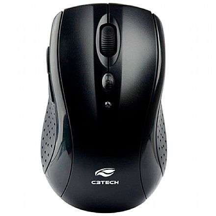 Mouse sem Fio C3Tech M-W012BK V2 - 2.4GHz - 1600dpi - Preto