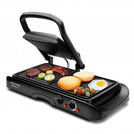 Grill Elétrico Gourmet 2 em 1 - 127V - 1500W - Chapa Antiaderente - Multilaser CE106