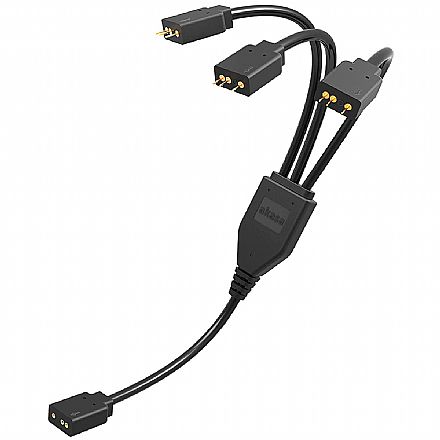 Cabo Divisor Akasa - 1 Conector para 3 Conectores ARGB 5V Endereçável - 50cm - AK-CBLD07-50BK