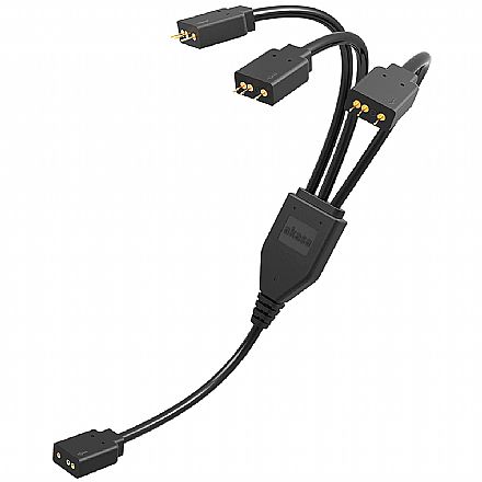 Cabo Divisor Akasa - 1 Conector para 3 Conectores RGB 5V Endereçável - 50cm - AK-CBLD07-50BK