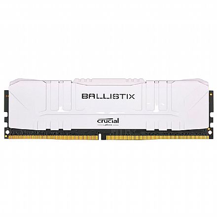 Memória 8GB DDR4 3200MHz Crucial Ballistix - CL16 - Branca - BL8G32C16U4W