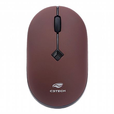 Mouse sem Fio C3Tech M-W60RD - 1600dpi - Preto e Vermelho