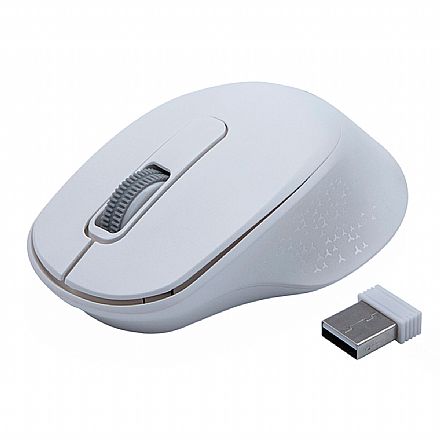 Mouse sem Fio C3Tech M-BT200WH - 2.4GHz - 1600dpi - Branco