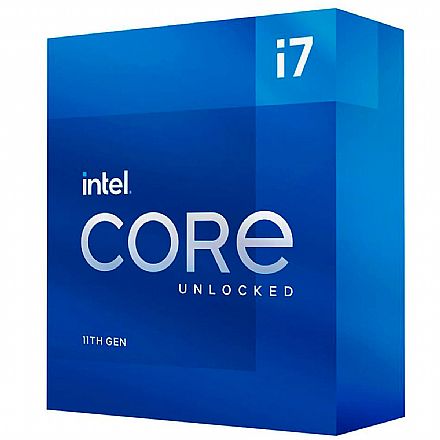 Intel® Core i7 11700K - LGA 1200 - 3.6GHz (4.9GHz Turbo) - Cache 16MB - 11ª Geração - BX8070811700K