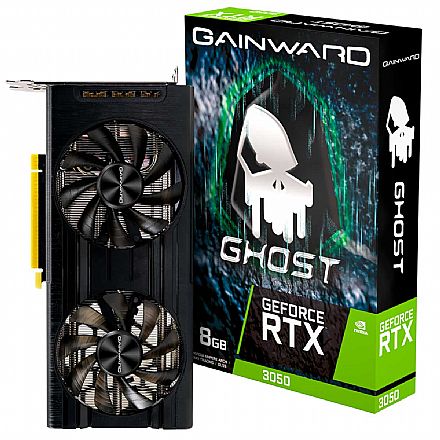 Placa de Vídeo GeForce RTX 3050 8GB GDDR6 128bits - Ghost Series - Gainward NE63050019P1-190AB - Selo LHR