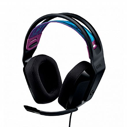 Headset Gamer Logitech G335 - Drivers 40mm - Controle de Volume - Conector P2 - Preto - 981-000977