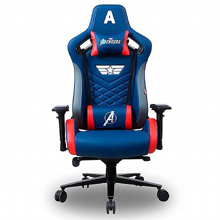 Cadeira Gamer Dazz Marvel Capitão América - Encosto Reclinável 180° - Construção em Aço - 62000050