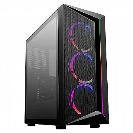 Gabinete Cooler Master CMP 510 - Lateral em Vidro Temperado - CP510-KGNN-S00